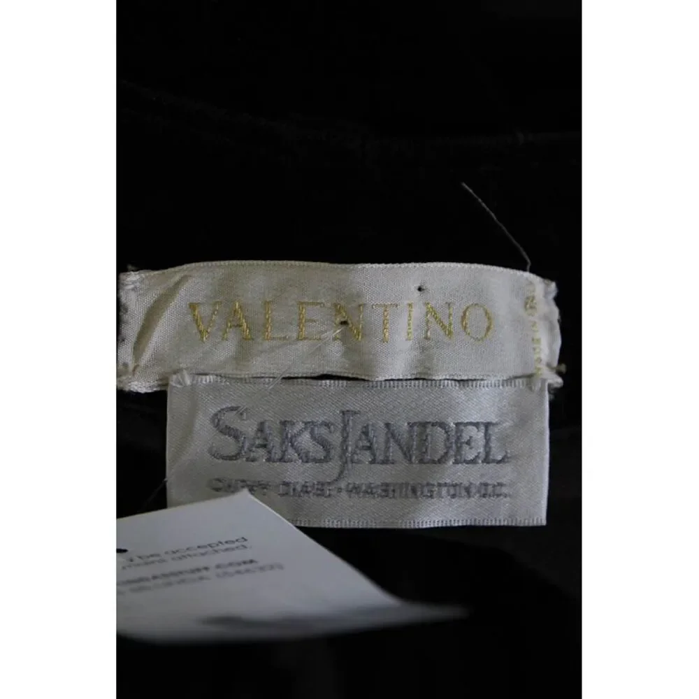 Valentino Womens Mid Rise Straight Leg Velvet Dress Pants Dark Brown Size 8_4